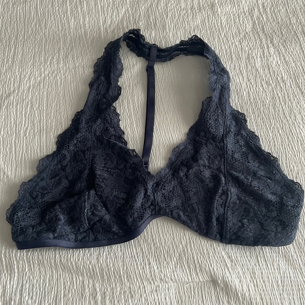 Express Black Lace Halter Bra